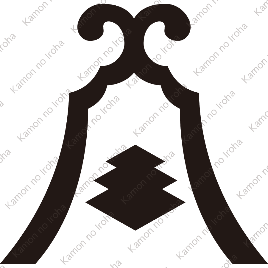 琴柱に三階菱紋