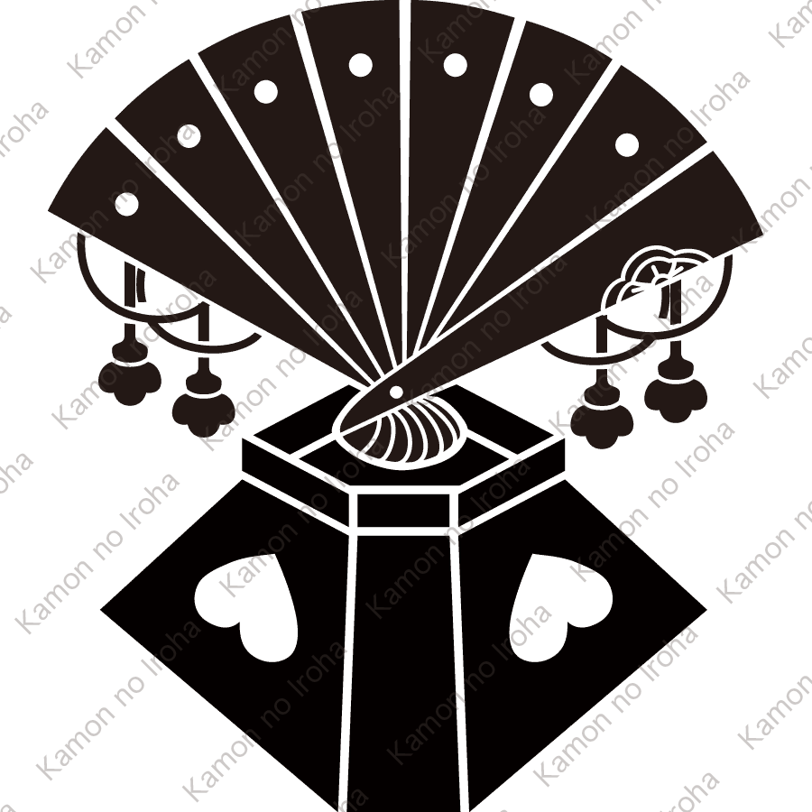 公饗に檜扇紋