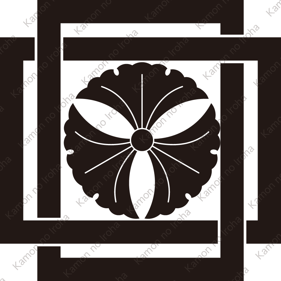 組み合い平角に三つ銀杏紋
