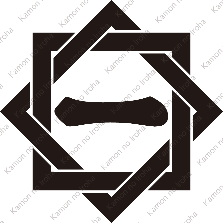 組み合い角に一文字紋