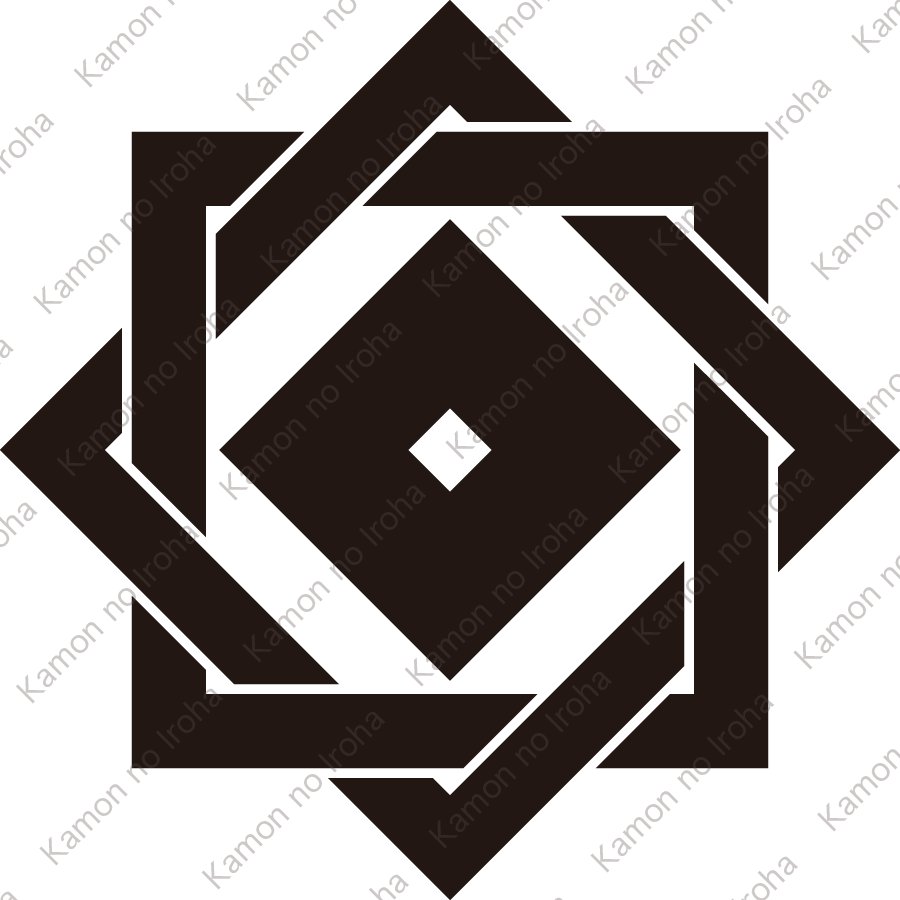 組み合い角に釘抜紋