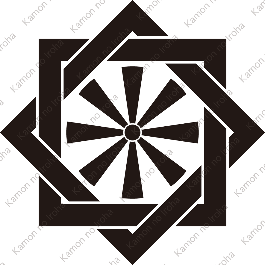 組み合い角に八つ日足紋