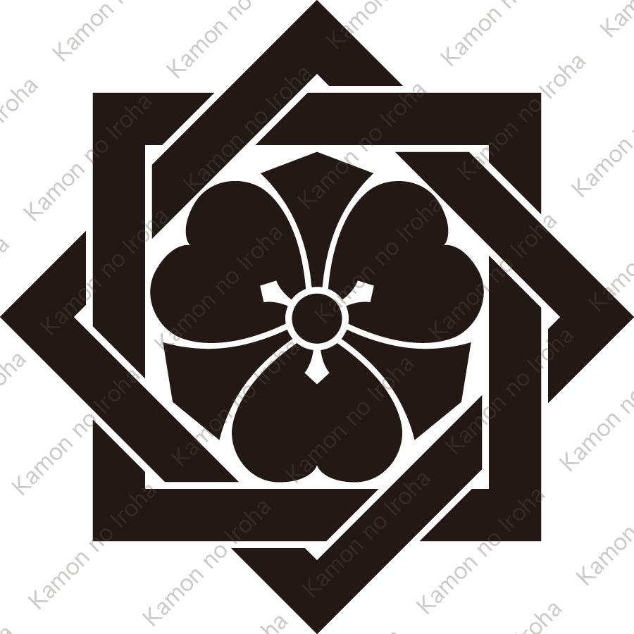 組み合い角に剣片喰紋