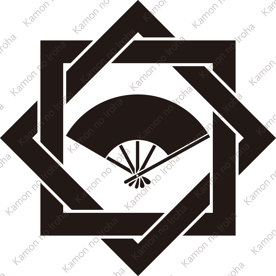 組合せ角に扇紋