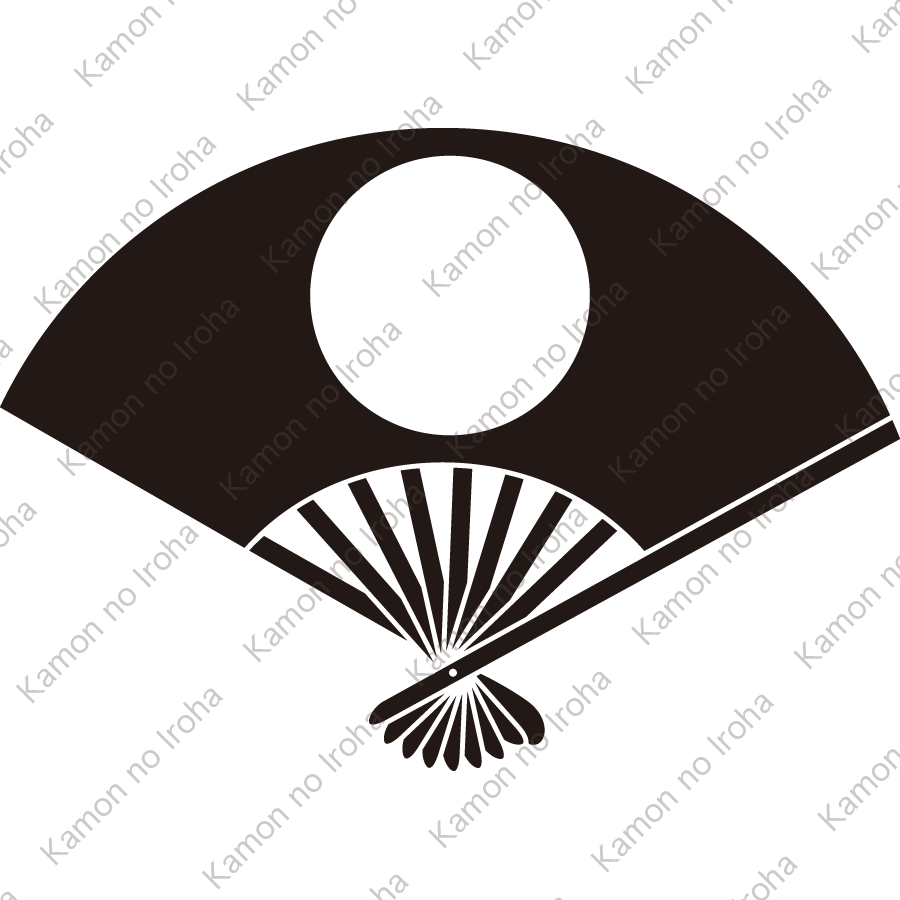 九本骨日の丸扇紋