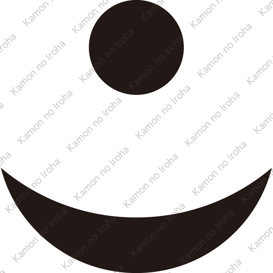 真向い三日月に星紋