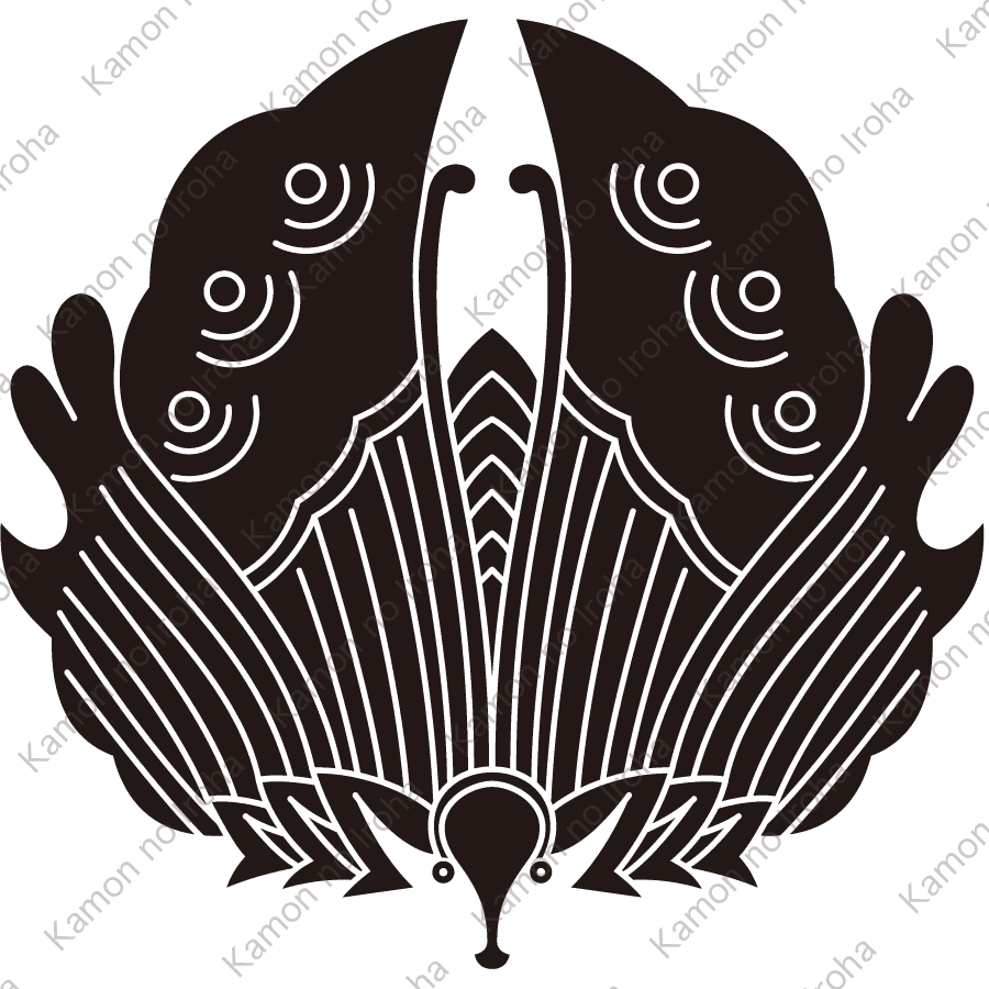 真向き揚羽蝶紋