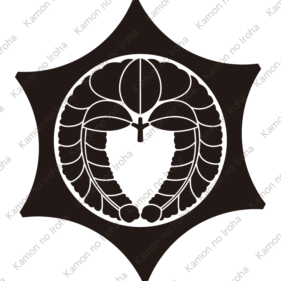 鞠鋏みに下り藤紋