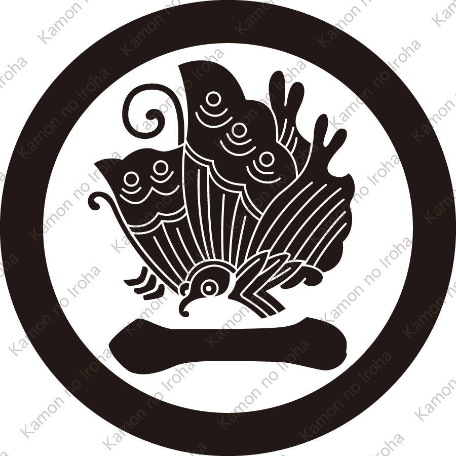 丸に揚羽蝶に一文字紋