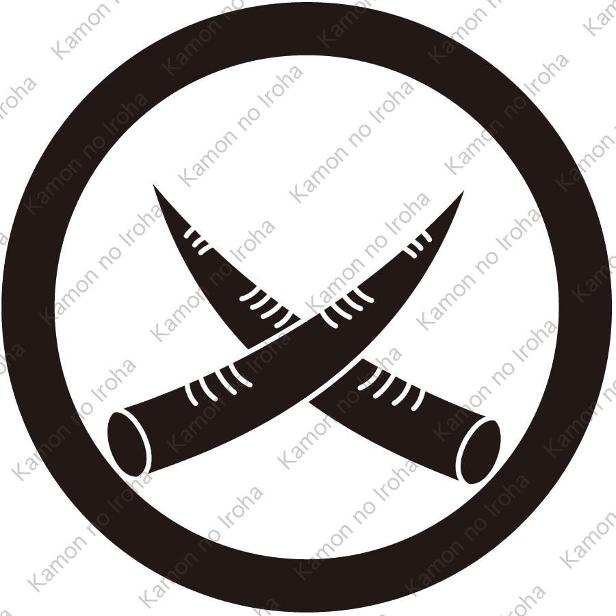 丸に違い袋角紋