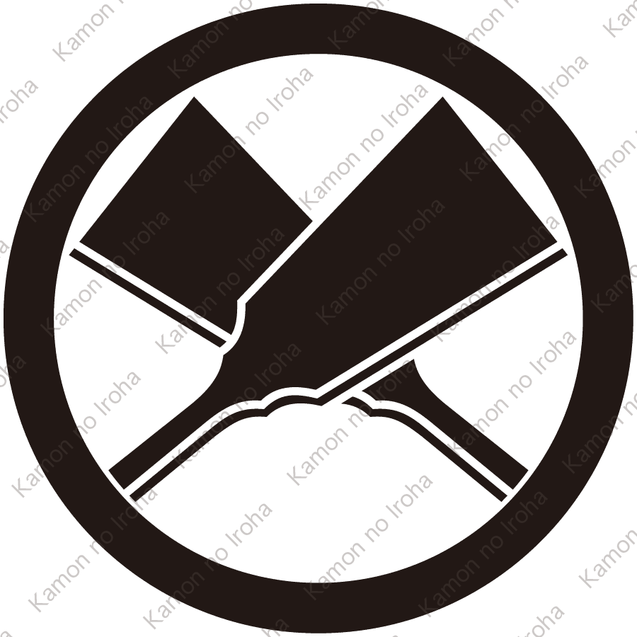 丸に違い羽子板紋