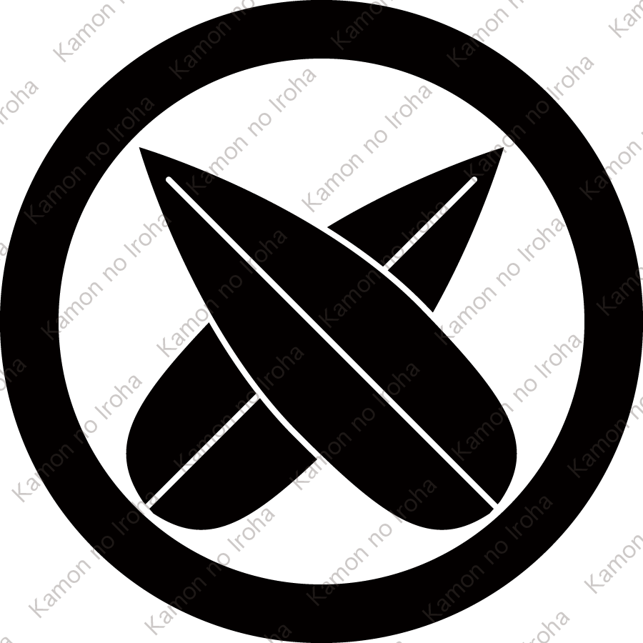 丸に違い笹の葉紋