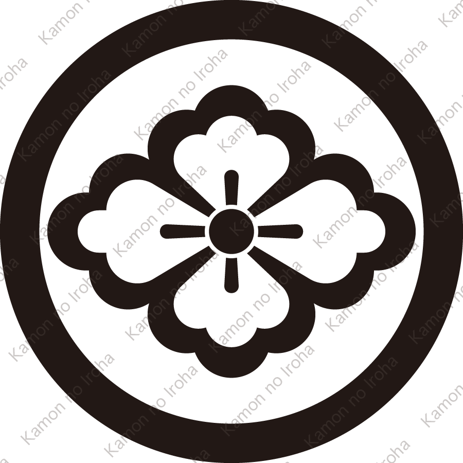 丸に中陰花菱紋