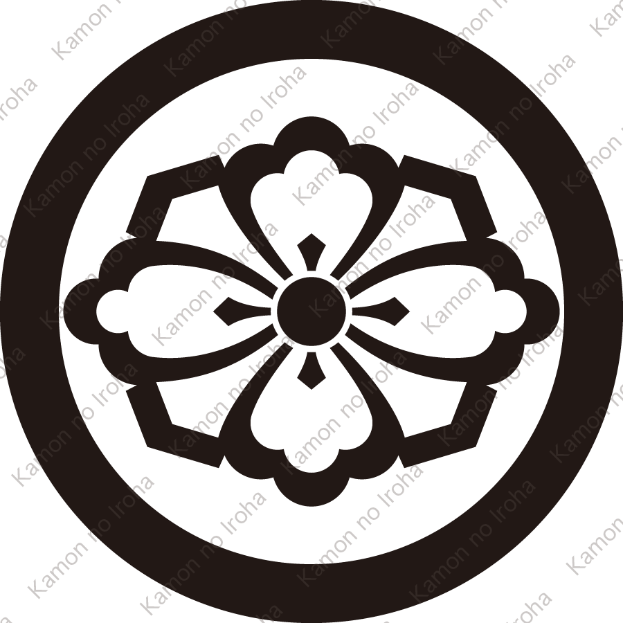 丸に中陰剣花菱紋