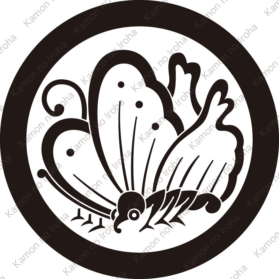 丸に中陰光琳蝶紋