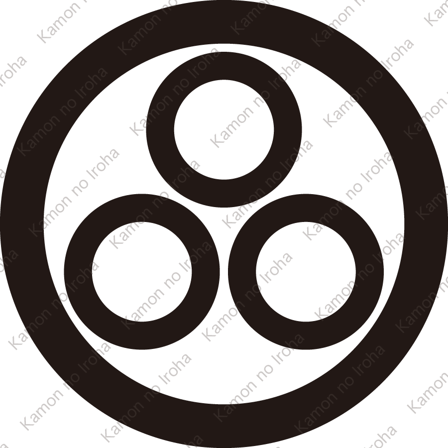 丸に中陰三つ星紋