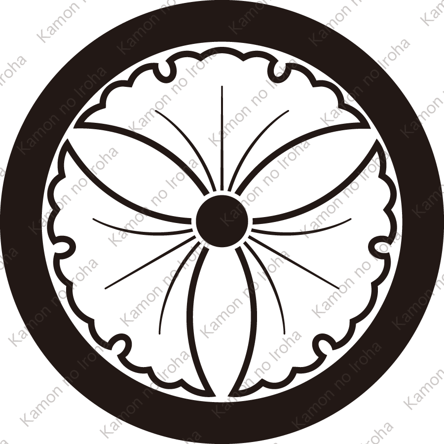 丸に中陰三つ銀杏紋