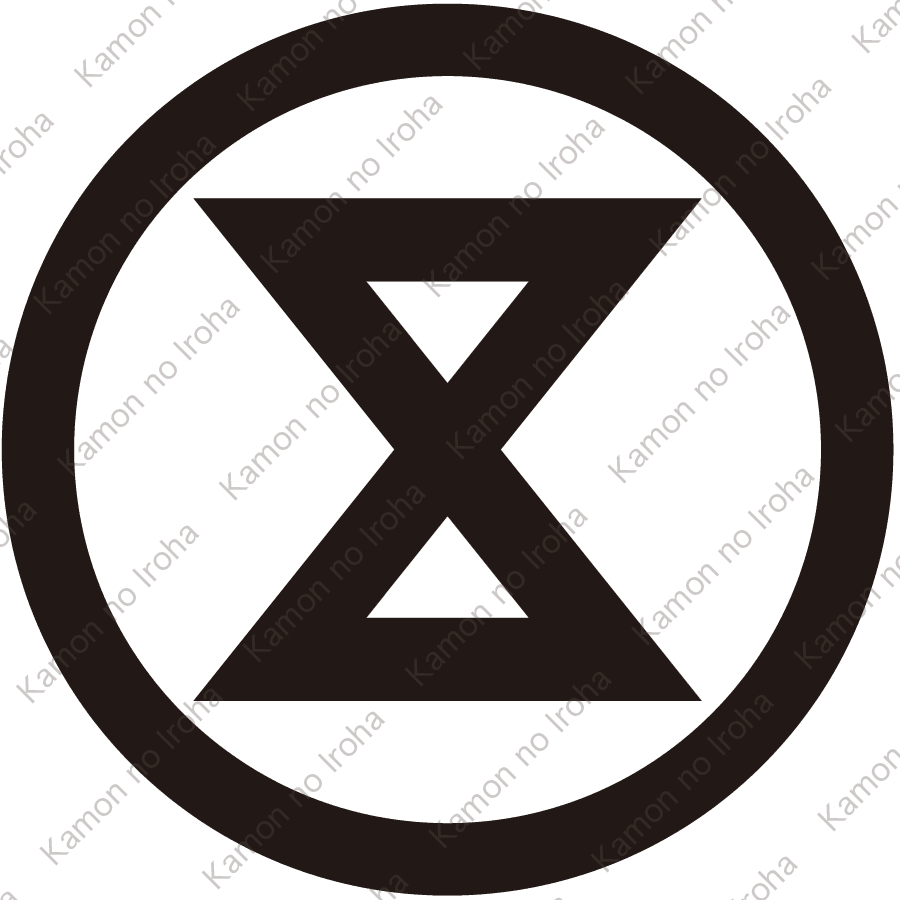 丸に中陰輪鼓紋