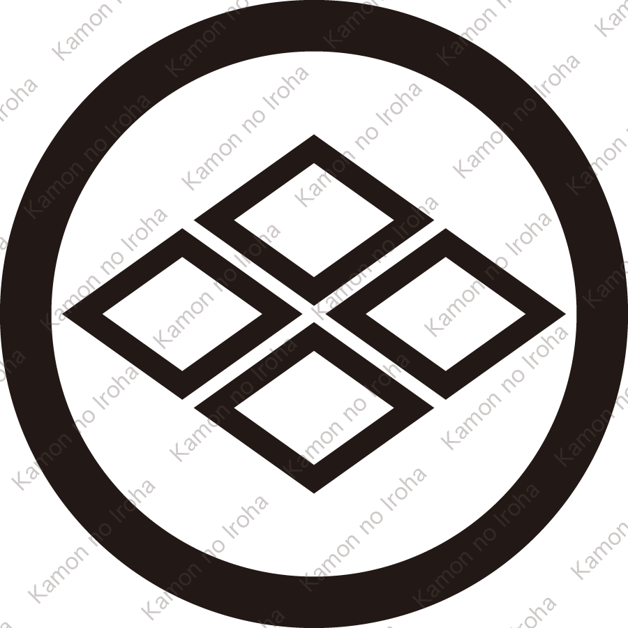 丸に中陰割菱紋