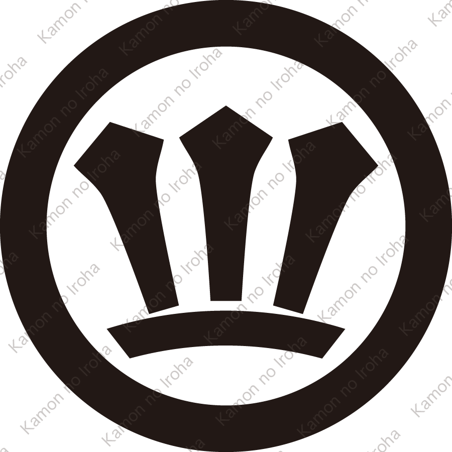 丸に台付き三つ剣紋