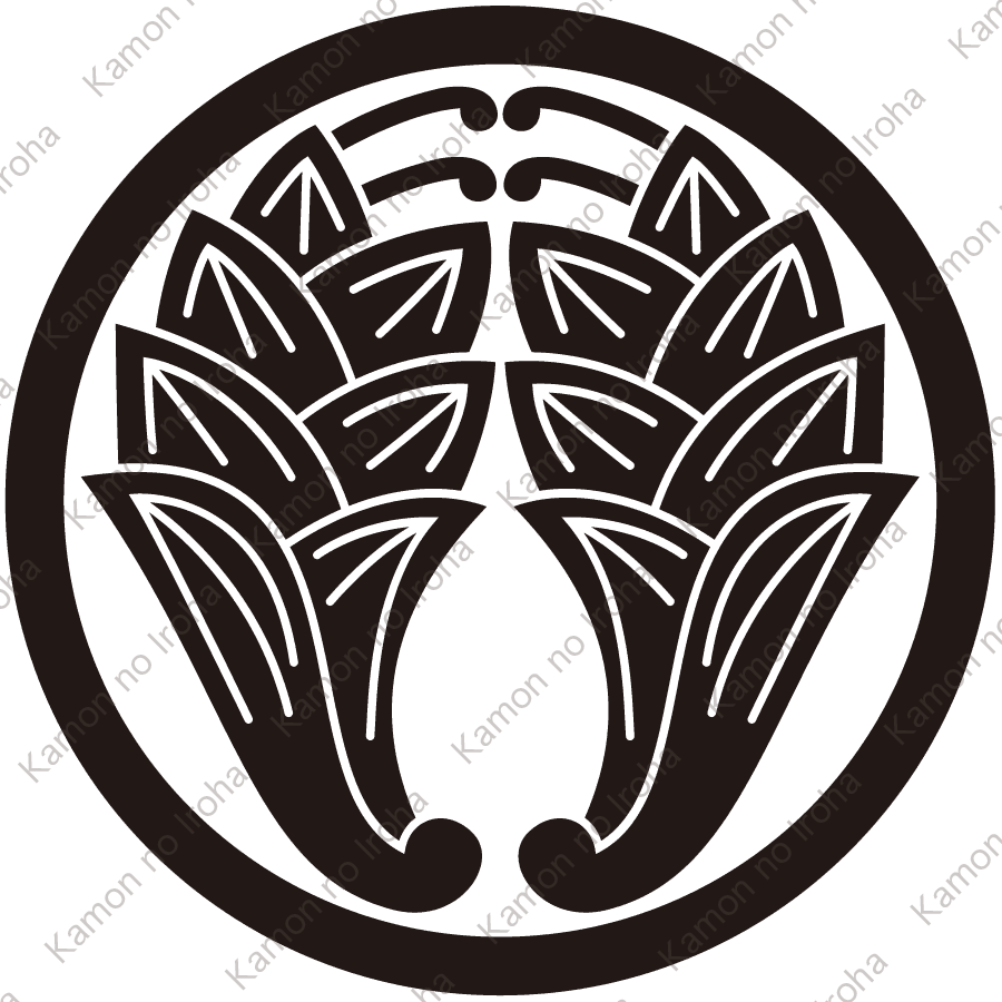 丸に抱き茗荷崩し紋