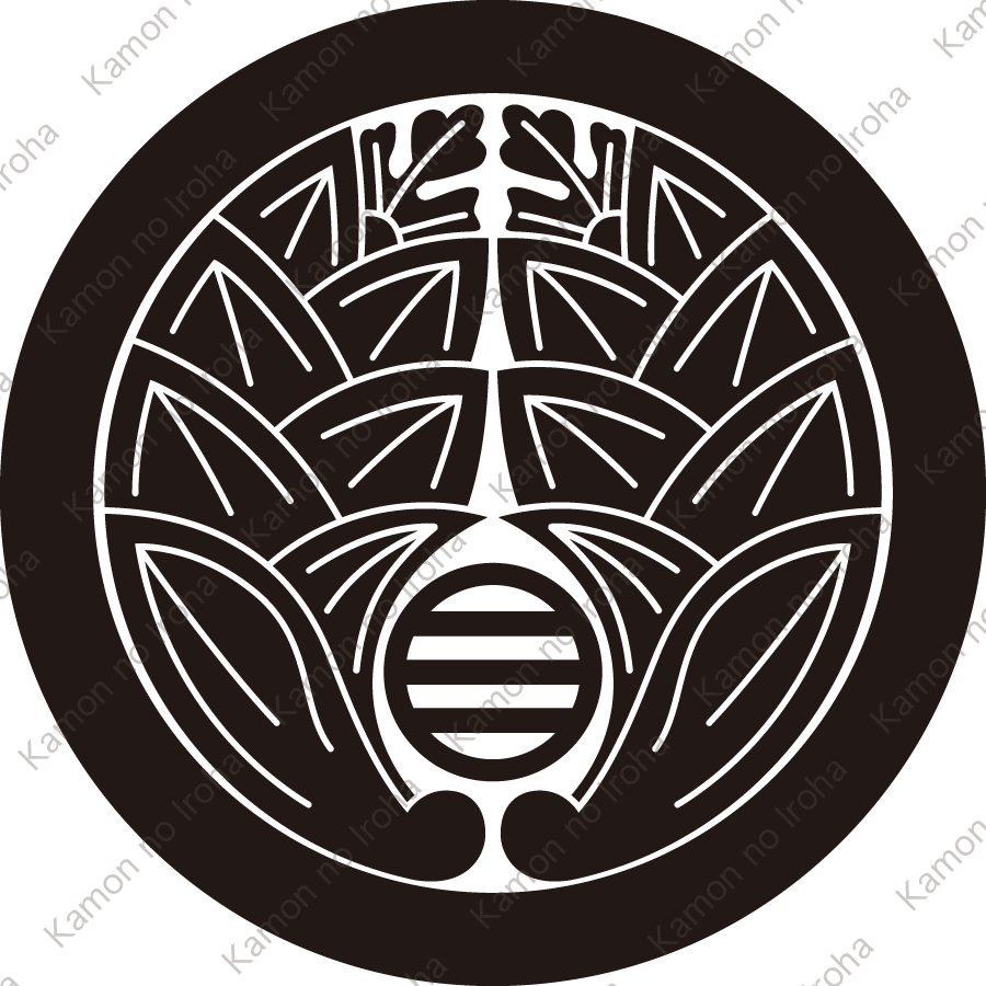 丸に抱き茗荷に丸に三つ引き紋