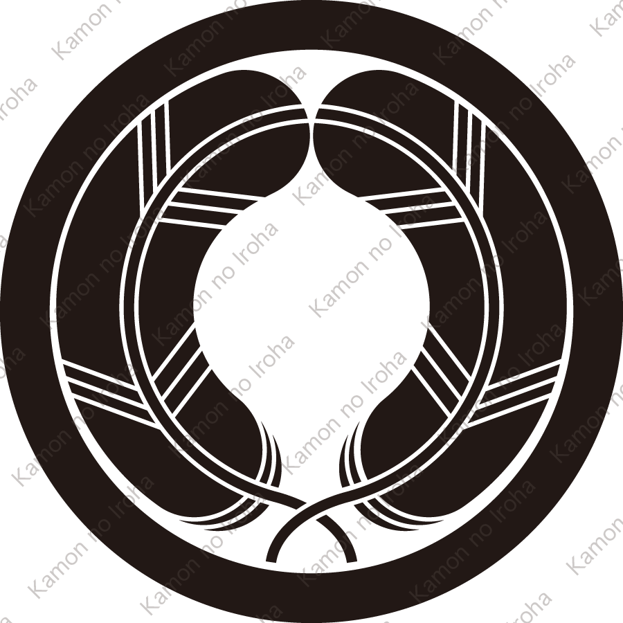 丸に抱き鷹の羽紋