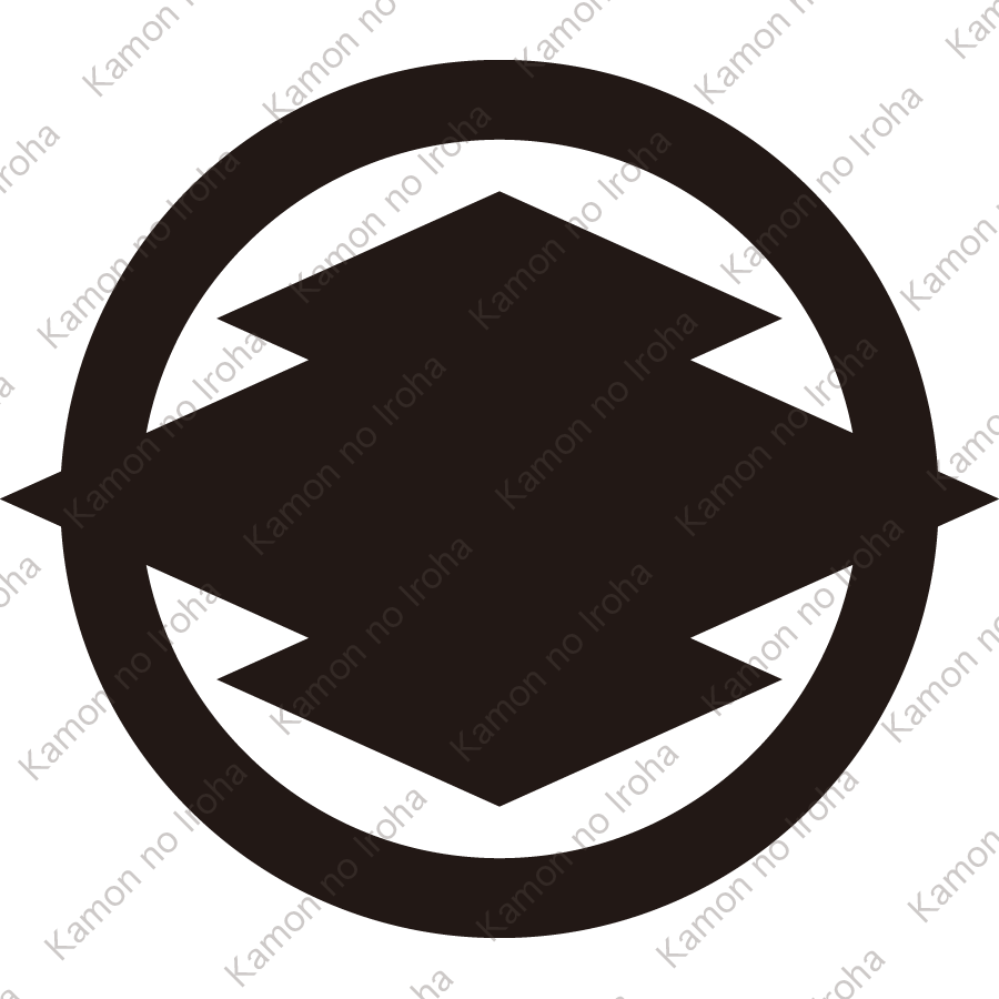 丸に出松皮菱紋