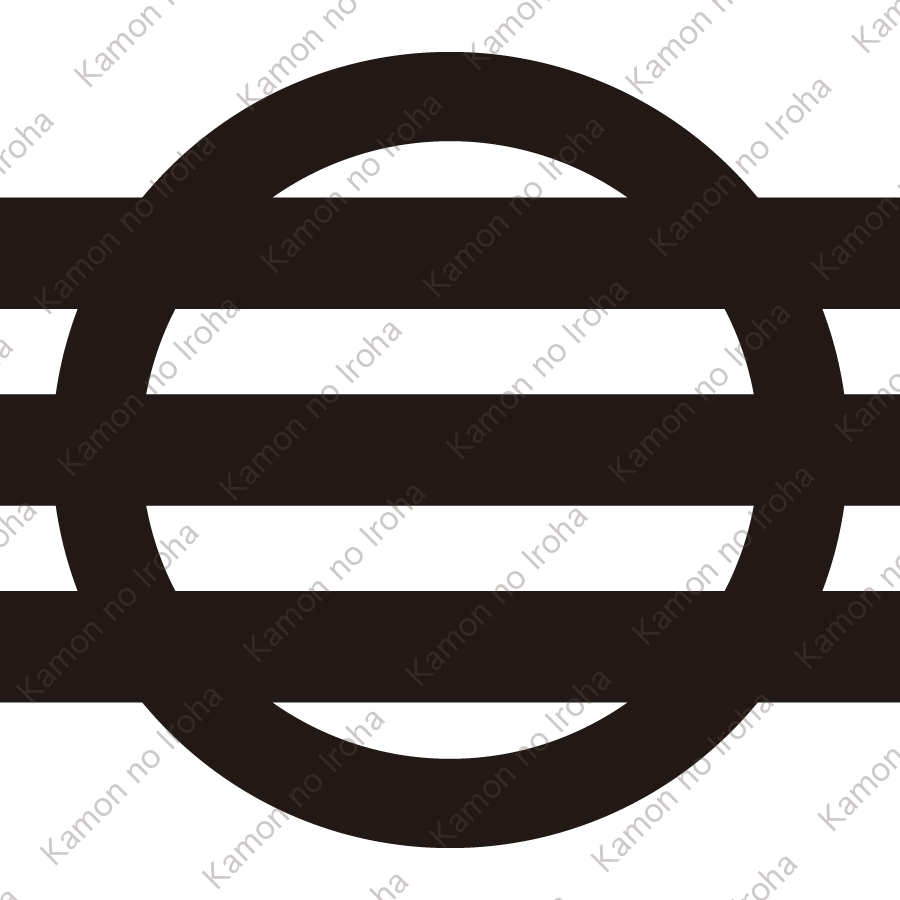 丸に出三つ引き紋