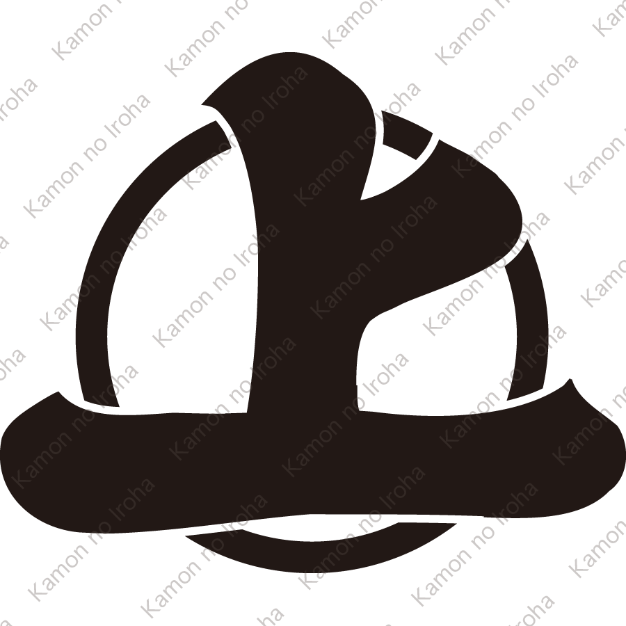 丸に出上文字紋