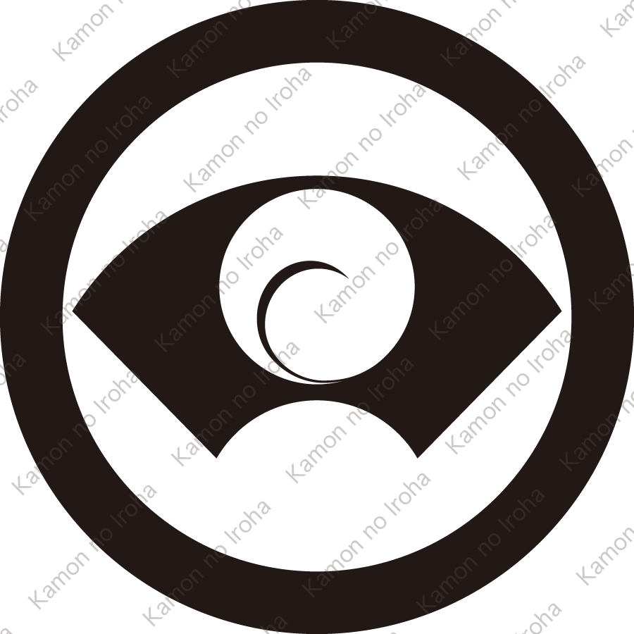 丸に地紙に一つ巴紋