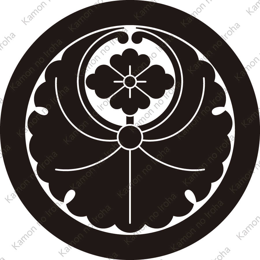 丸に浮線銀杏に花菱紋