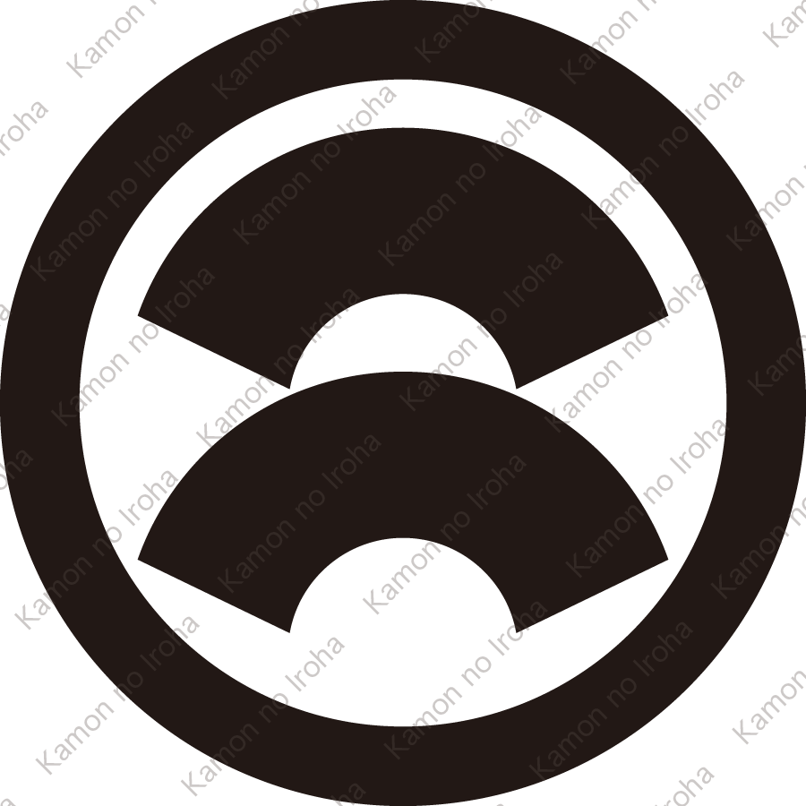 丸に二つ地紙紋