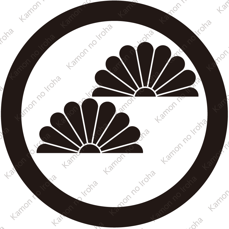 丸に二つ半菊紋