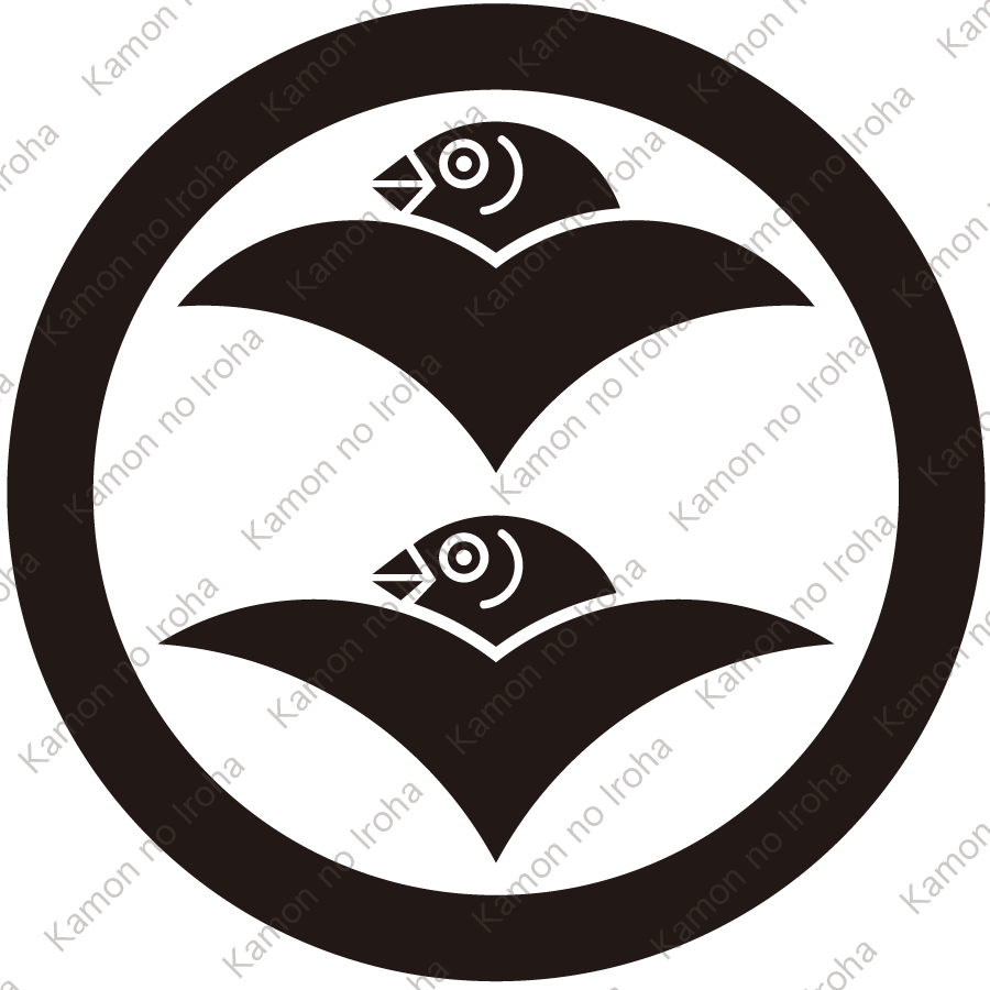 丸に二つ雁金紋