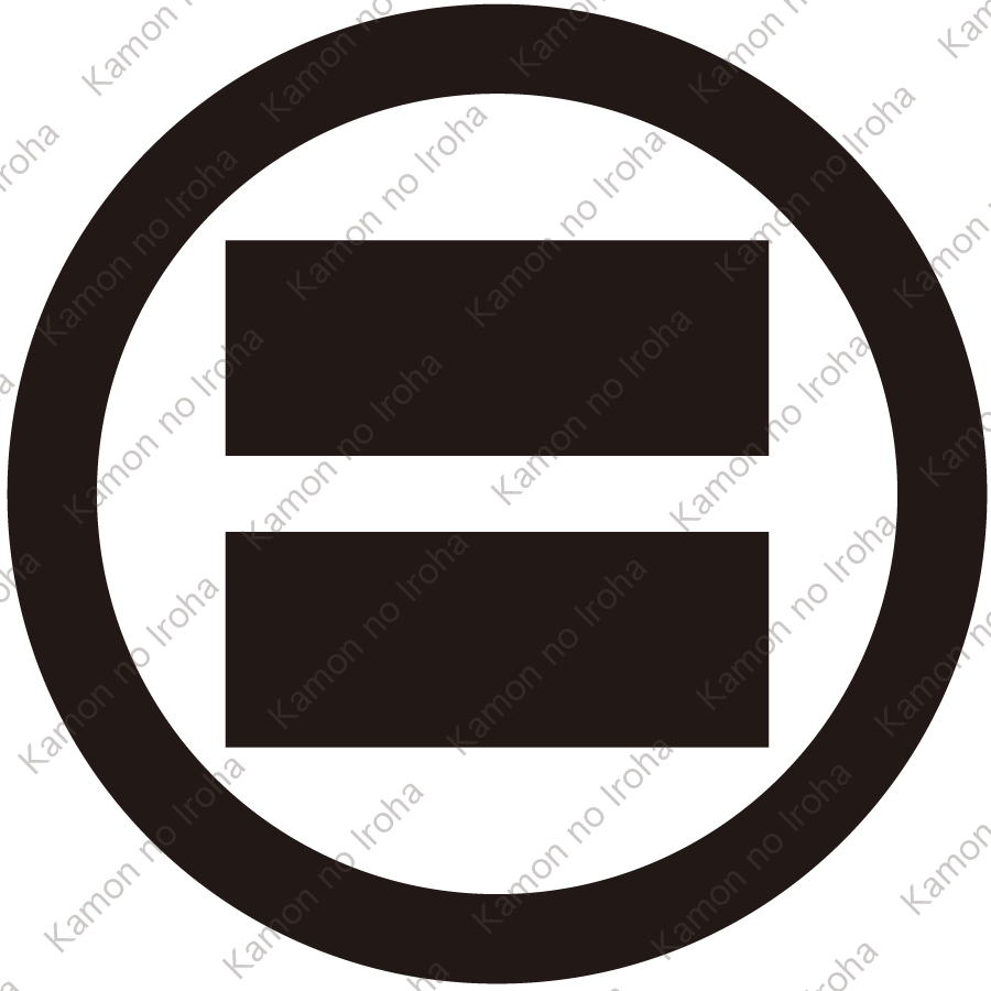 丸に二つ算木紋