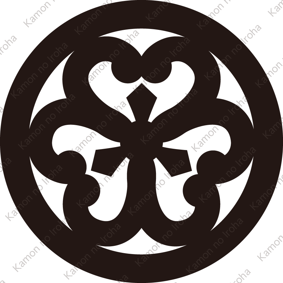 丸に太陰片喰紋