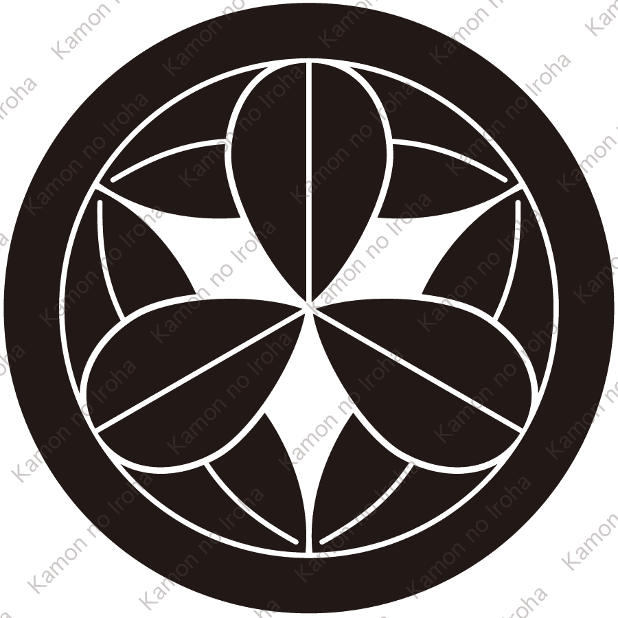 丸に太九枚笹紋