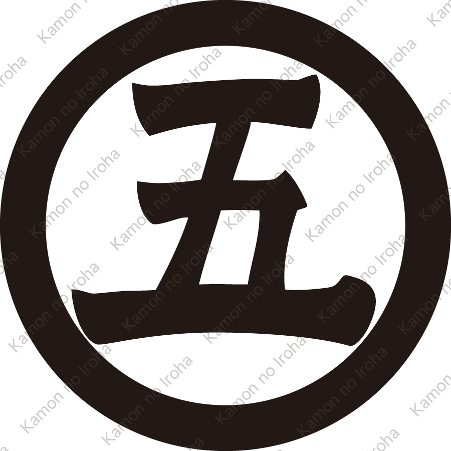 丸に五文字紋