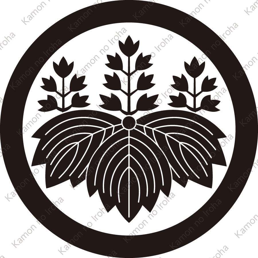 丸に五七鬼桐紋