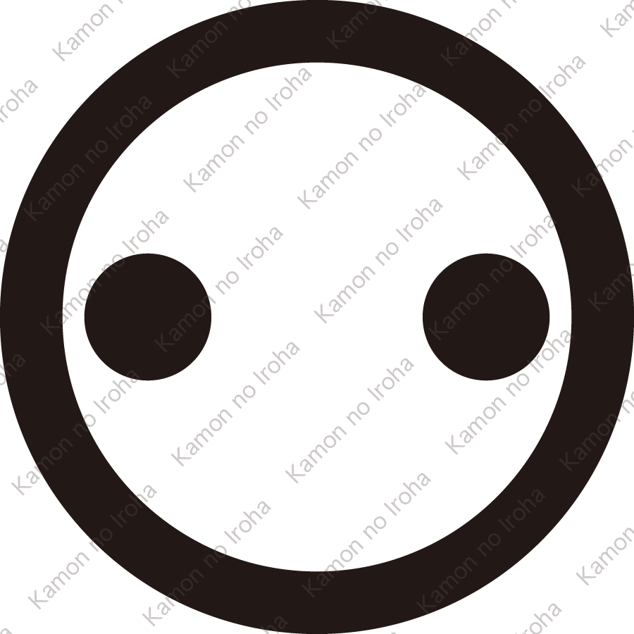 丸に離れ二つ星紋