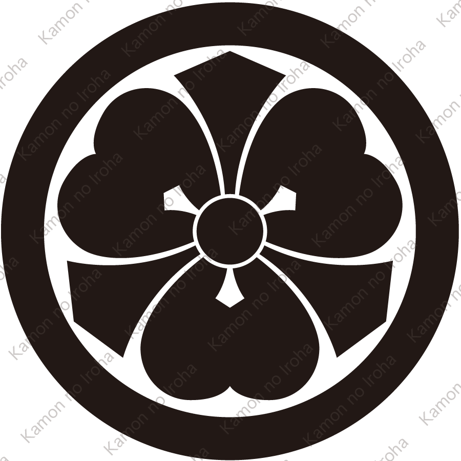 丸に離れ剣片喰紋