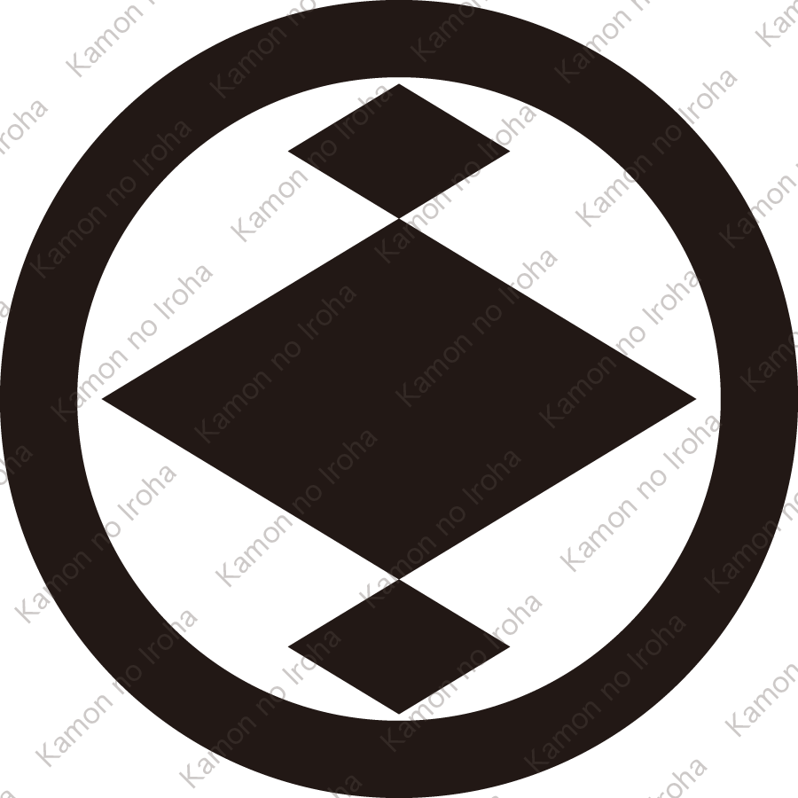 丸に離れ松皮菱紋