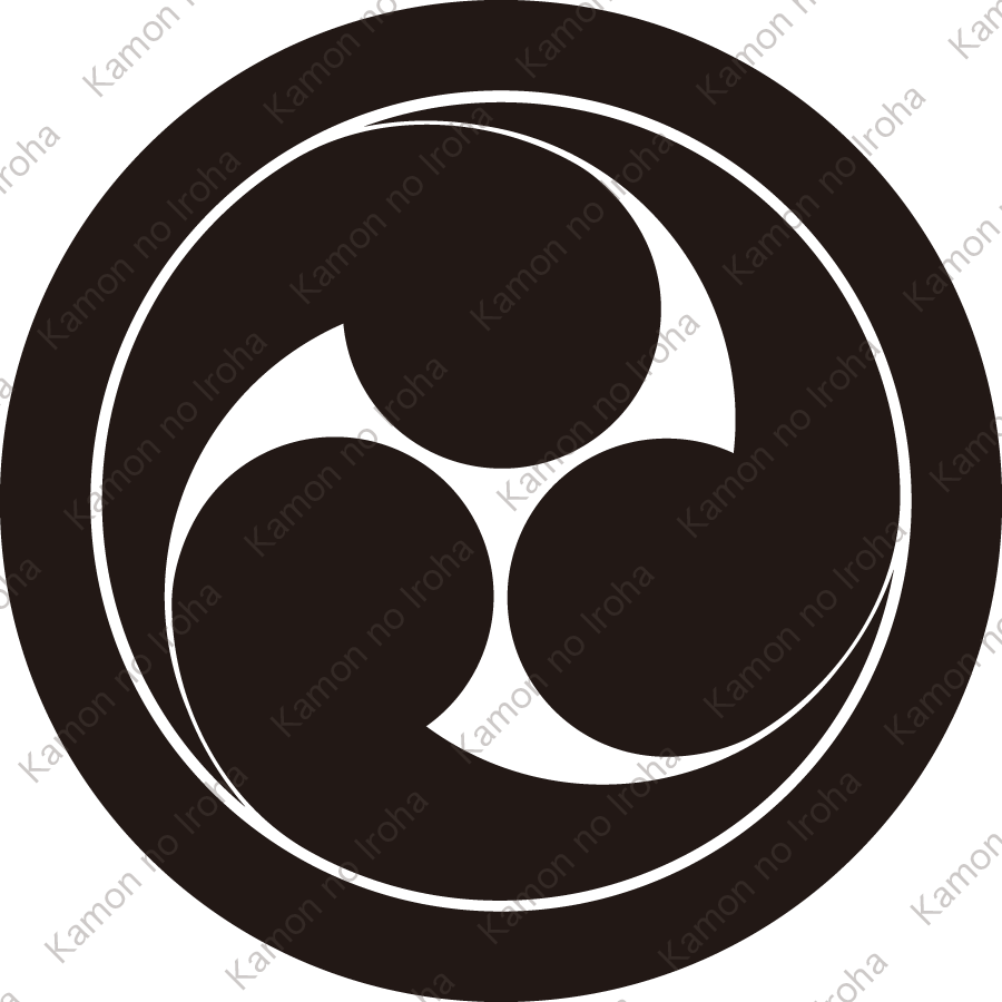 丸に左三つ巴紋