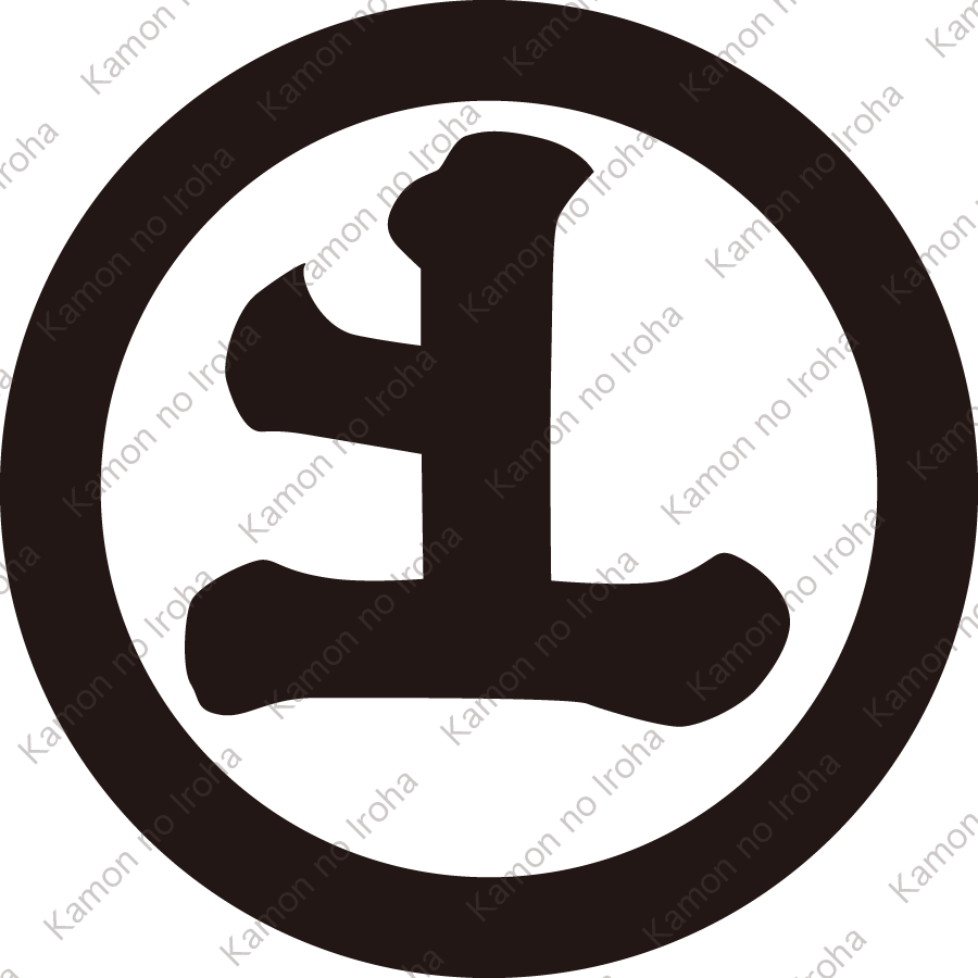 丸に左上文字紋