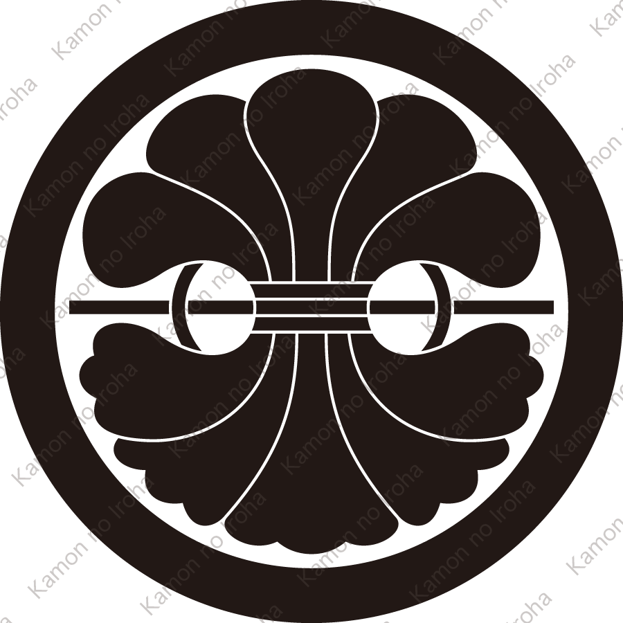 丸に紐付き変り結綿紋