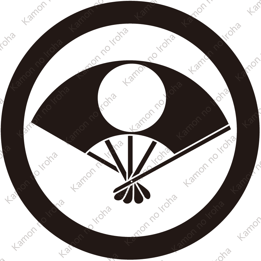 丸に日の丸扇紋