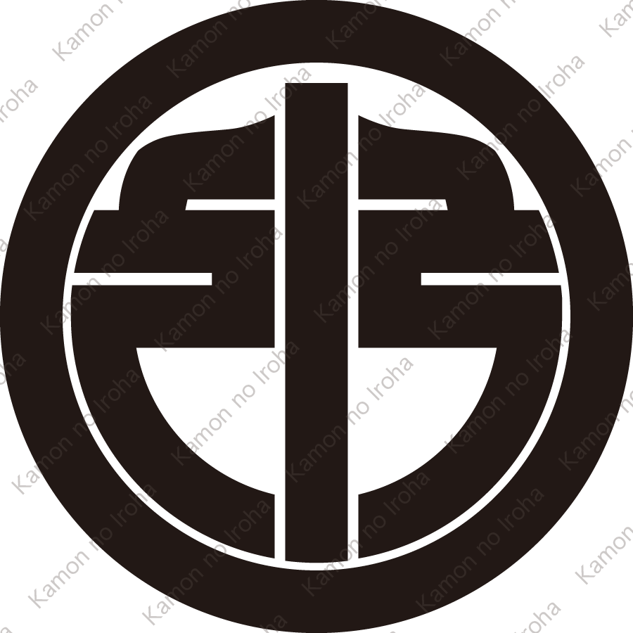 丸に平岩弓文字紋