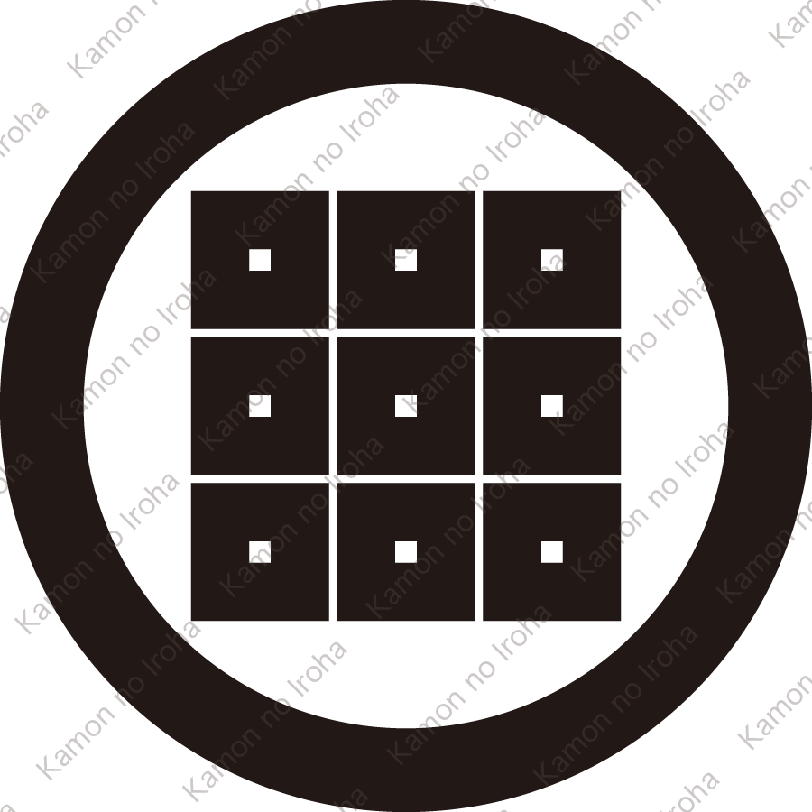 丸に平九つ目紋