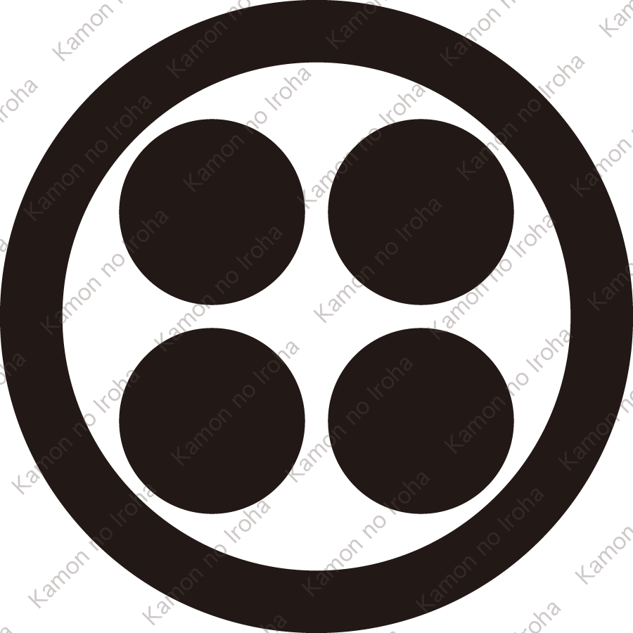 丸に平四つ星紋